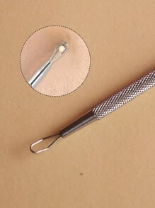 1 Miếng Thép không gỉ Hoa Xử lý Hai mặt Mụn Để loại bỏ Thích hợp Đối với Loại bỏ Mụn , Mụn đầu đen , Granules Khuôn mặt Dụng cụ vệ sinh - Bạc - Xem 4