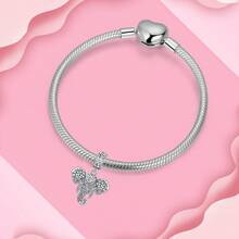 Silver Plated Charm Colorful Big Eared Elephant Animals Series Charm Pendant Ball Suitable For Bracelet DIY Women's Jewelry