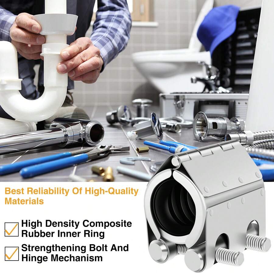 Pipe Repair Clamp 304 Stainless Steel Pipe Leak Sealer Premium Leak