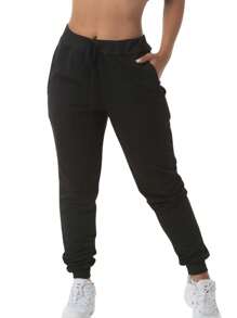 Women Sweatpants - 黑色 - 查看 2
