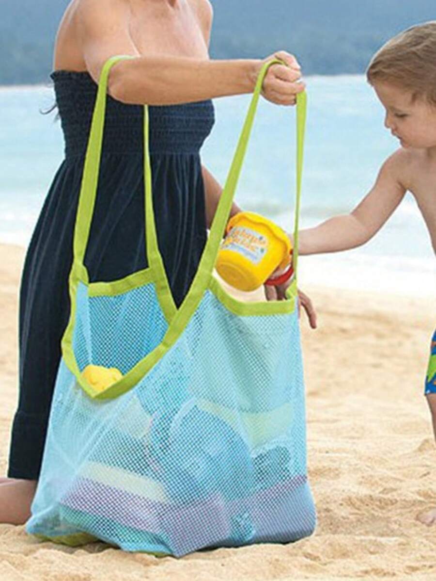 1 túi lưới đựng đồ đi biển, túi đựng đồ chơi, túi lưới gấp gọn du lịch ngoài trời cho túi đựng đồ du lịch, túi đựng đồ trang điểm, túi đựng mỹ phẩm, túi đựng đồ đi nghỉ, túi đựng đồ trang điểm dung tích lớn, hộp đựng đồ trang điểm, đựng son môi, cọ, đồ chăm sóc da, điện thoại di động, tiền xu, đồ dùng nhỏ, dùng trong nhà, quà tặng, ngày lễ và lễ hội Halloween Giáng sinh đa chức năng, phong cách Boho - Màu xanh lam - Xem 1