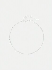 1入組女用純銀珠子手鍊,適合日常佩戴 - 銀色 - 查看 7