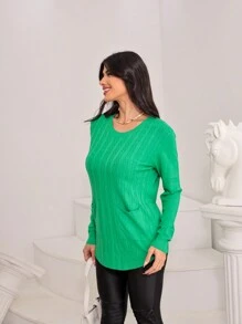 Women Sweaters - Màu xanh Ô liu - Xem 5