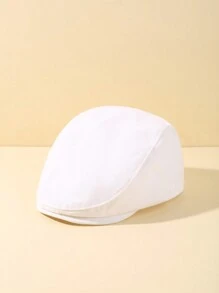 Solid Color Baby Forward Hat For Outdoor Leisure - White - View 1