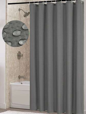 Cortina De Ducha Impermeable Para Baño, Forro De Cortina De Ducha, Cortina De Bañera Con Ganchos, 1 Ud.