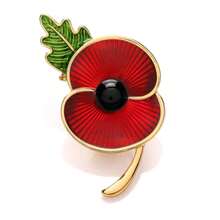 Spilla con papavero smaltato rosso, souvenir del Remembrance Day nel Regno Unito, accessorio per Ognissanti, gioiello per la Festa degli Insegnanti, accessorio per costumi, ciondolo per borse, accessorio per l'ufficio, regalo di Natale