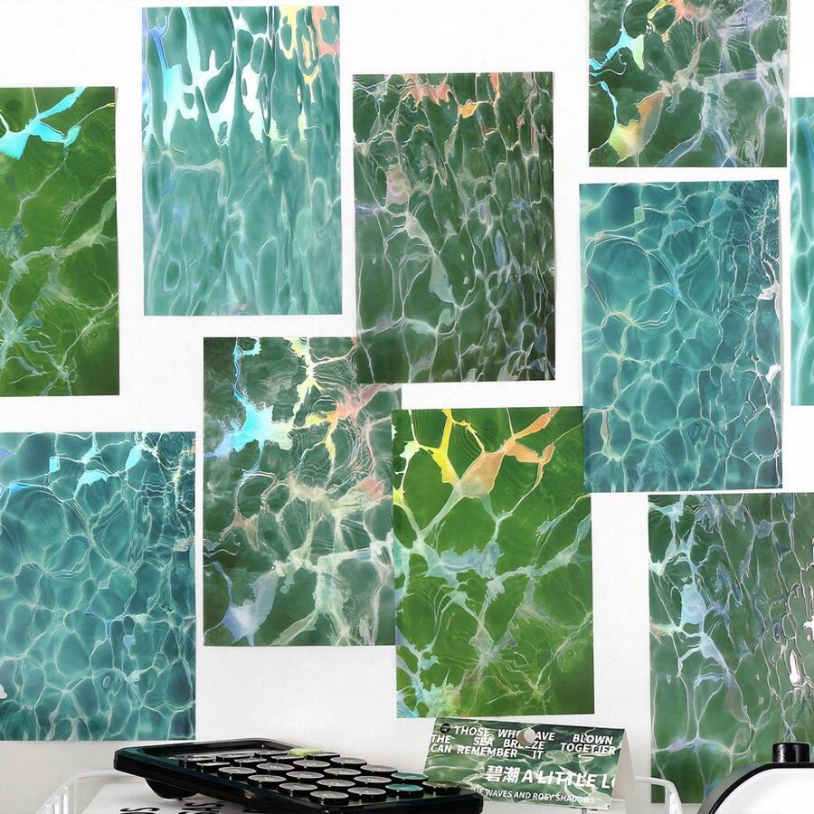 10入組水紋紋理質感紙張,適用於剪貼簿,日記寫作和裝飾,寵物用材料 - B - 查看 1