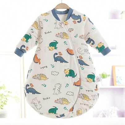Saco de dormir ligero de 1.0tog para bebé, saco de dormir infantil con diseño de dibujos animados en forma de U, edredón anti-patadas, saco de dormir para bebés de 0-3 años, apto para primavera/verano/otoño