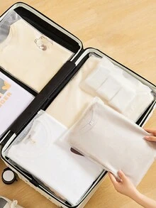 1 件家庭户外旅行服装包装袋，透明防水衣物收纳袋，鞋子，行李袋，带拉链，便携，PVC 材质万圣节装饰万圣节服装秋季装饰节日装饰 - 彩色 - 查看 6