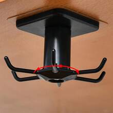 1 件锅架，厨房壁挂式收纳架，旋转挂钩，适用于锅铲、勺子，壁挂式粘钩，6 个挂钩，适用于厨房、卧室和浴室，2.3*2.1 英寸，家居用品