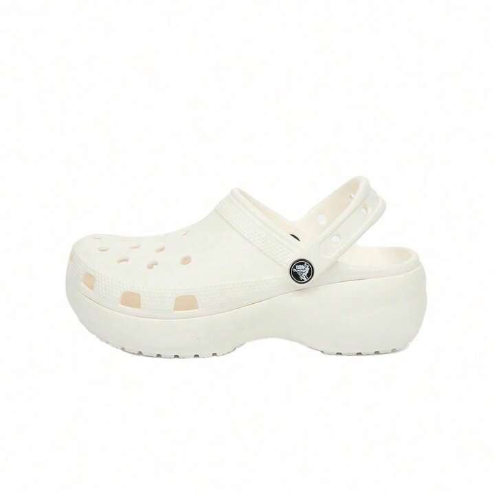 Crocs Women's 206750-100 Classic Lined Platform Clog White