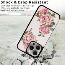 Portefeuille de téléphone à rabat à double boucle à la mode, motif floral en relief, étui de téléphone  synthétique, portefeuille, porte-cartes, antichoc, antivol, étui de brosse pour téléphone compatible avec 15,14,13,12,11, Pro Max, 14 Plus, 15 Plus, Xs Max, Xr, 7 Plus, 8 Plus, 6 Plus. - Multicolore - Voir 7