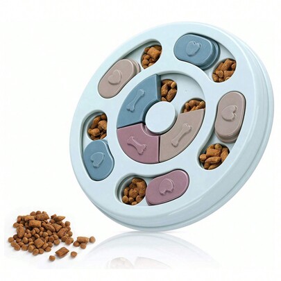 1pc Alimentador para animais de estimação, Brinquedo alimentador de quebra-cabeça para animais de estimação, Brinquedo de inteligência para cães, Alimentador de esconde-esconde para gatos/cães, Brinquedo de treinamento para animais de estimação, Tigela de comida interativa para cães, Bandeja de comida para animais de estimação, Prato de jogo com compartimento para comida para animais de estimação, Tigela anti-engasgo para animais de estimação, Suprimentos para animais de estimação, Brinquedo de inteligência para cães, Alimentador de treinamento de QI para filhotes, Brinquedo de forrageamento para gatos/cães, Brinquedo de entretenimento para animais de estimação, Somente para uso de animais de estimação