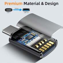 [4個包] Usb轉usb C轉換器,2個type C母轉a公充電器轉換器,2個usb C公轉usb母轉換器,適用於手機,airpods, Otg轉usb To Usb C - 紅色 - 查看 8