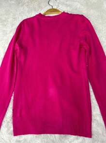 Women Sweaters - Hot Pink - View 3