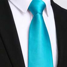 1 条 7.5 厘米/2.95 英寸纯色领带男士领带适合商务和婚礼 - 彩色 - 查看 13