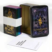 The Wandering Spirit Tarot Storage Box Metal 78pcs Tarot Cards In A Tin Box Edition For Beginners Divination Tools Fortune Telling Board Game, Gaming Gift,Family Gathering Entertainment Card Games, Friend Gathering Card Board Games, Holiday Travel Entertainment Games, Couple Card Games Board Games - The Wandering Spirit - View 3