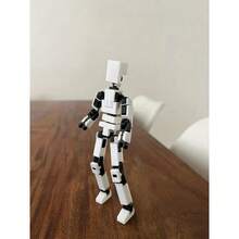1入創意DIY 3D列印多關節可移動機器人玩具派對禮品(需自行組裝) - 白色 - 查看 4