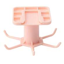 1 件锅架，厨房壁挂式收纳架，旋转挂钩，适用于锅铲、勺子，壁挂式粘钩，6 个挂钩，适用于厨房、卧室和浴室，2.3*2.1 英寸，家居用品