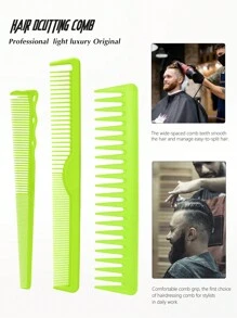 MASTERLEE 6 cái/bộ Nhựa Lược chải tóc , Lược răng rộng Với Kết cấu , Mỗi ngày Sử dụng Và Chuyên nghiệp Tiệm làm tóc - Nhiều màu - Xem 8