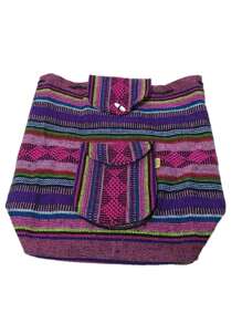 Handmade Unisex Backpack In Bright Pinzon Colors, School Backpack - Pink - View 2