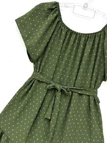 olinka modas Plus Size Dresses - Verde militar - Ver 2
