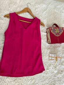 Women T-Shirts - 玫紅色 - 查看 3