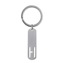 1 Miếng Không giới tính Thiết kế mới Thép không gỉ 26 Dài Vật rủ xuống Móc chìa khóa Với Xu hướng: Cắt giảm Chữ cái Đối với Học sinh Ba lô Đồ trang trí - Bạc - Xem 29