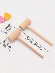 Solid Wood Hammer, Durable Wooden Mallet For Archaeology, Wood Crab Hammer, Mini Wooden Mallet For Smashing Piñatas, In Stock - Multicolor - View 2