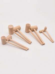 Solid Wood Hammer, Durable Wooden Mallet For Archaeology, Wood Crab Hammer, Mini Wooden Mallet For Smashing Piñatas, In Stock - Multicolor - View 1