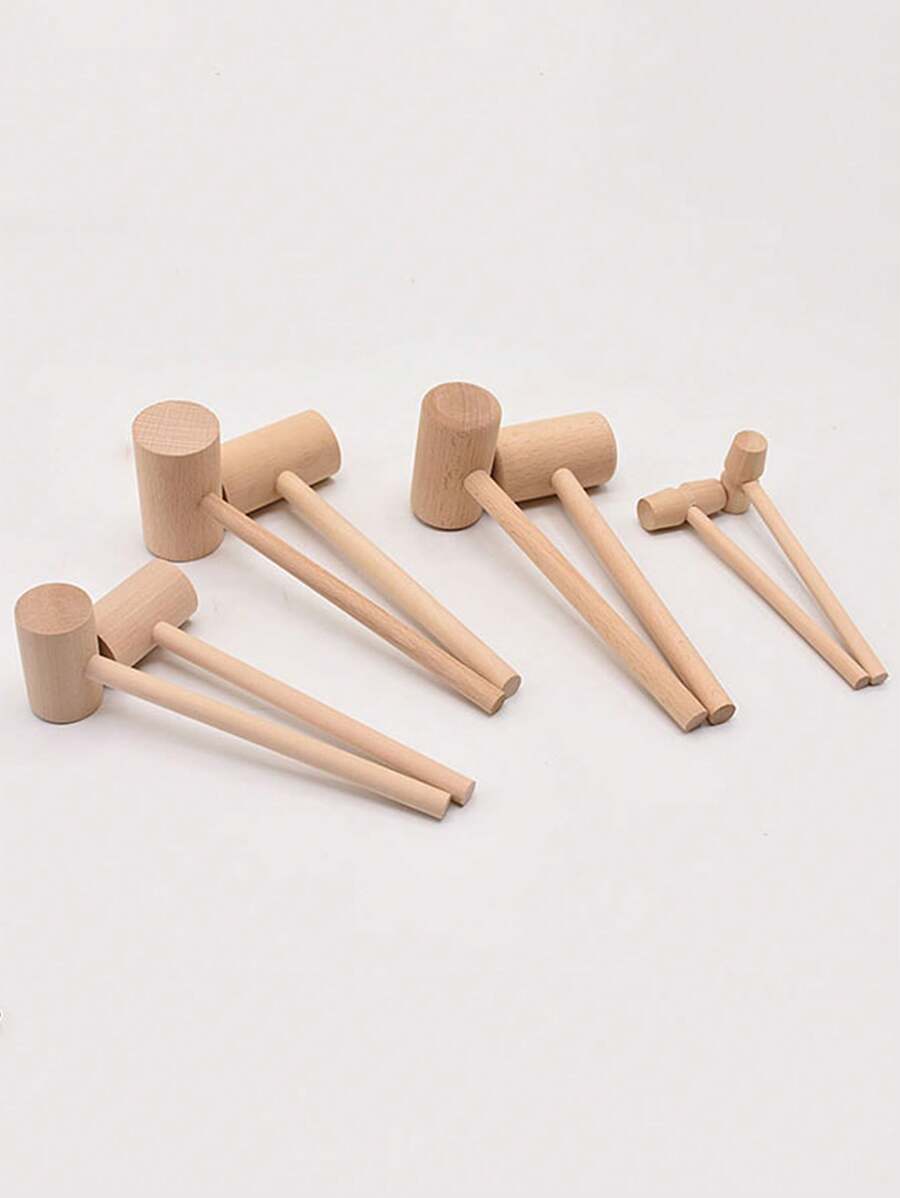 Solid Wood Hammer, Durable Wooden Mallet For Archaeology, Wood Crab Hammer, Mini Wooden Mallet For Smashing Piñatas, In Stock - Multicolor - View 1