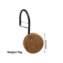 12pcs/Set Wooden And Stainless Steel Shower Hooks With Strong Load Bearing And Anti-Rust Function For Bathroom/Kitchen Decoration And Accessories Home Bathroom Decor Summer