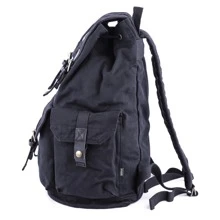 Gootium Canvas Backpack Rucksack Vintage Style Casual Daypack, Unisex - Black - View 3