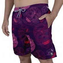 Men Beach Shorts - 黑色 - 查看 2