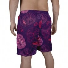 Men Beach Shorts - 黑色 - 查看 3