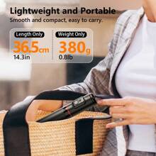 AXNEN 183cm (72 Inches) Professional Selfie Stick Tripod, Portable Travel All-In-One Hidden Design, Extendable Aluminum Alloy Super Long Pole With Cold Shoe Mount, 360° Rotatable Phone Holder With Wireless Remote, Compatible With IOS And Android Phones, Suitable For Selfie, Video Recording, Vlogging, Live Streaming, Etc. - màu đen - Xem 7