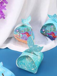 10pcs Mermaid Themed Gift Packaging Boxes - Multicolor - View 2