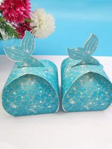 10pcs Mermaid Themed Gift Packaging Boxes - Multicolor - View 3
