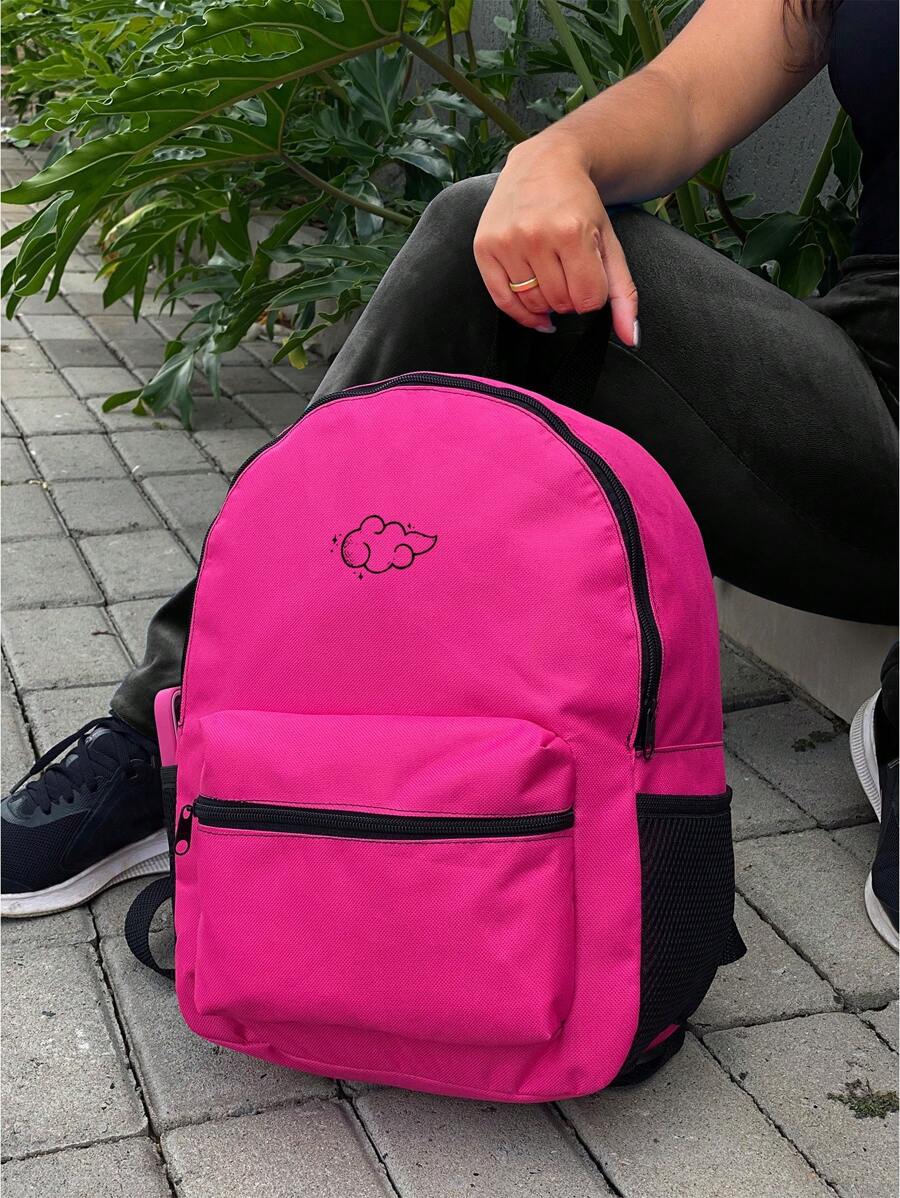 Women Functional Backpacks - 玫紅色 - 查看 1