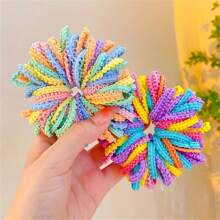 50pcs Colorful Hair Ties Decorative Hair Accessories Set Holiday Gift For Girls Elastic Hair Bands For Baby Girls Gift