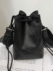 男士复古斜挎包，小巧独特设计，方便携带手机，适合休闲和街头风格吊带学校夏季防水迷你随身携带 PU 皮革斜挎包多功能户外便携休闲礼品节日礼品包皮包流浪包手提包男士包复古包情人节黑色包假日必备包露营单肩包包冬季返校复古度假礼品包包春季复古包学校用品小包钱包男士侧包迷你包 - 黑色 - 查看 6