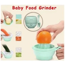 Baby Food Grinder Set, Manual Fruit Puree Juicer Grinding Bowl And Tool Set For Babies - Green - View 6