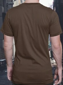 Men T-Shirts - 鏽棕色 - 查看 2
