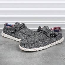 男士帆布滑步便鞋,厚鞋底,防滑,透氣,耐磨,適用於休閒、戶外、全年季節 - 黑色 - 查看 2