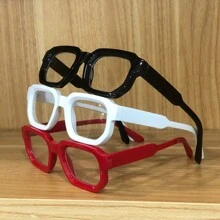 Petites lunettes de mode vintage carrées pour femmes avec verres épais, accessoires de lunettes transparentes, accessoires de lunettes pour femmes - Multicolore - Voir 8