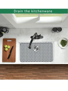 Protettore Lavello Cucina, Griglia Lavello In Silicone Grigio Per Lavello In Ceramica Di Acciaio Inossidabile Da Fattoria Con Scarico Posteriore