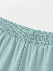 Balabala Set Stylish And Sporty New Summer Outfit Girls' Two-Piece - Dark Grey - View 5