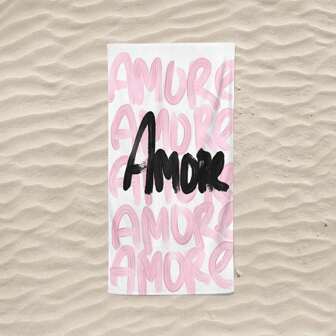 1 件男女通用卡通柔软粉色沙滩巾，适合户外、海滩、健身、旅行、运动、夏季沐浴，完美的夏日派对/节日礼物，夏季旅行必备沙滩用品