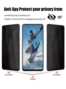 2片装钢化玻璃屏幕隐私保护膜，防窥视，防指纹，丝印黑边，防刮花，兼容Galaxy S20 FE/S21 FE/S23 FE/S24 FE/A02/A02S/Galaxy S20 FE/Galaxy S21 FE/Galaxy A02/A02S/Galaxy A03/Galaxy A23/Galaxy A24/Galaxy A25/Galaxy A31/Galaxy A72/Galaxy S24 FE/A06/A16/A36/A56/A26/A17/A07 - 黑色 - 查看 5