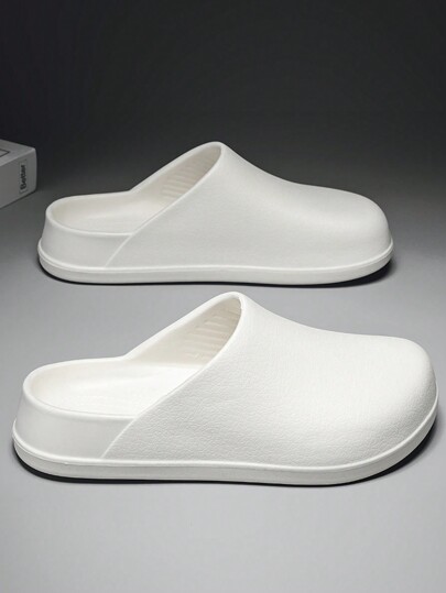 Men Summer Fashionable Slipper, And Versatile, Waterproof And Non-Slippery, Lightweight, With A Thick And Soft Sole. Suitable For Beaches And Seaside Holidays. Couples Can Wear Them, Slip-Resistant And Odor-Proof. Made Of Closed Toe Slippers, Easy To Wear For Men. Perfect For Chefs And Slouchy Men Who Can Wear Them Without Heel. They Are Slip-On And Designed For Male.